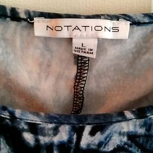 Ladies Notations 3/4 sleeve blouse size L